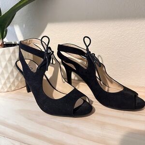 Unisa black suede heels